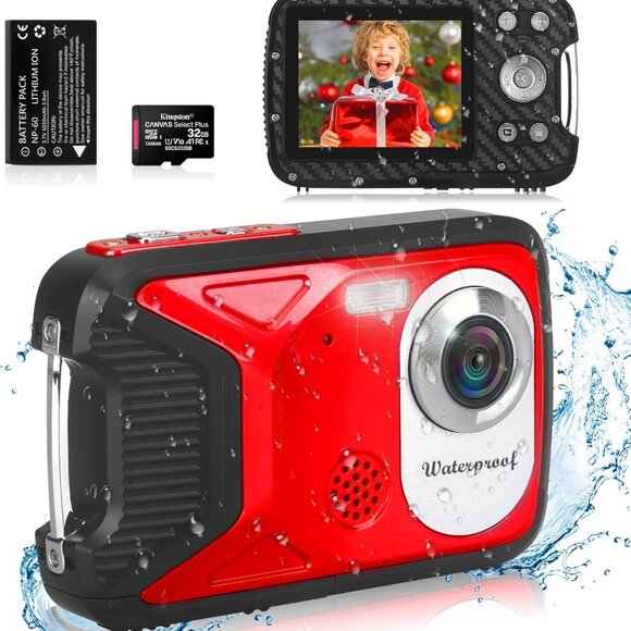 Waterproof Digital Camera with 32GB Card HD 1080P 36MP Underwater Digital Camera - Picture 1 of 8